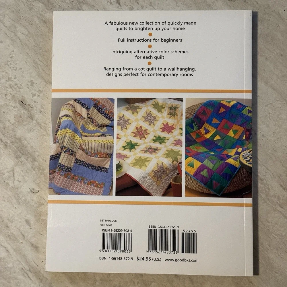 Quick Colorful Quilts: 15 Sizzling New Fast and Easy Quilts Paperback VTG‎ 2003